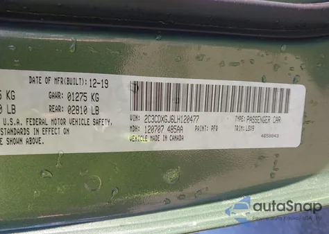 2020 Dodge Charger Scat Pack Rwd from USA, damaged, VIN 2C3CDXGJ6LH120477